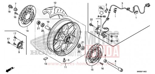 FRONT WHEEL CBR1000SF de 2015